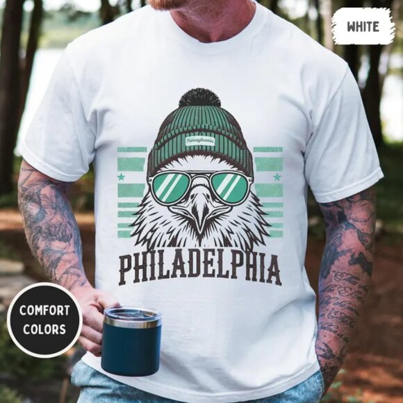 Philadelphia Eagles Football Shirt, Philadelphia Eagles Football Shirt Tee - Picture 1 of 2